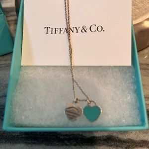 Tiffany Double Heart Tag Pendant